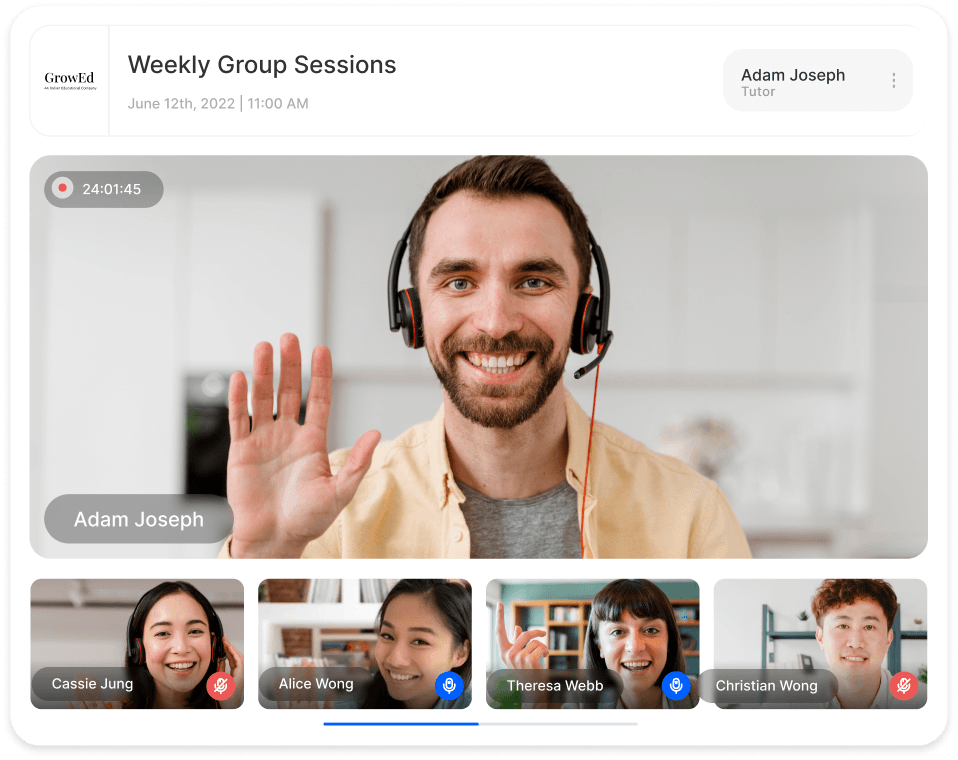 Video call via GrowEd
